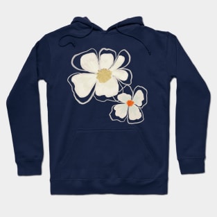 Playful Daisies in Abstract Gouache Colorful Retro Daisies Hoodie